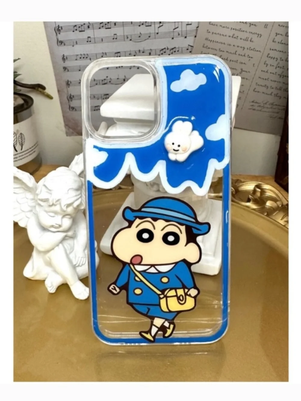 iPhone 12/12pro cartoon case,Handmade cute case with free gift beads chain